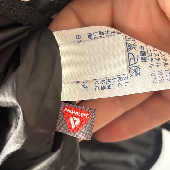 Lands' End Black Quilted Jacket with Cream Dot Pattern - Picture 6 of 9